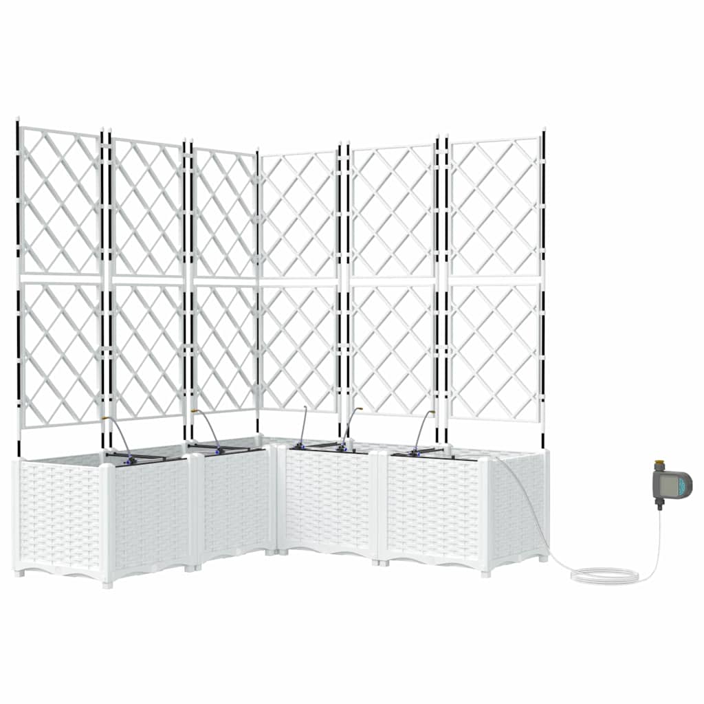 Garten-Pflanzgefäß 5 pcs Weiß Kunststoff
