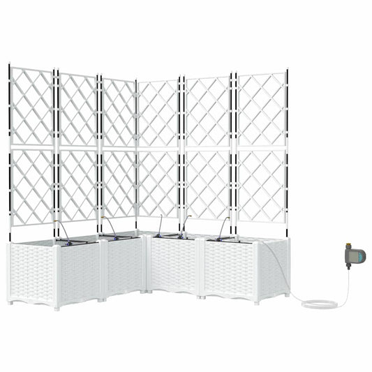 Garten-Pflanzgefäß 5 pcs Weiß Kunststoff