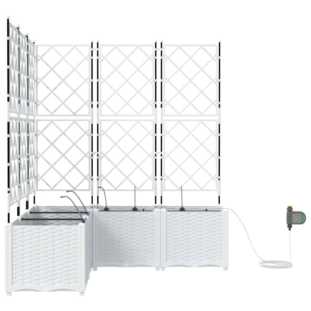 Garten-Pflanzgefäß 5 pcs Weiß Kunststoff