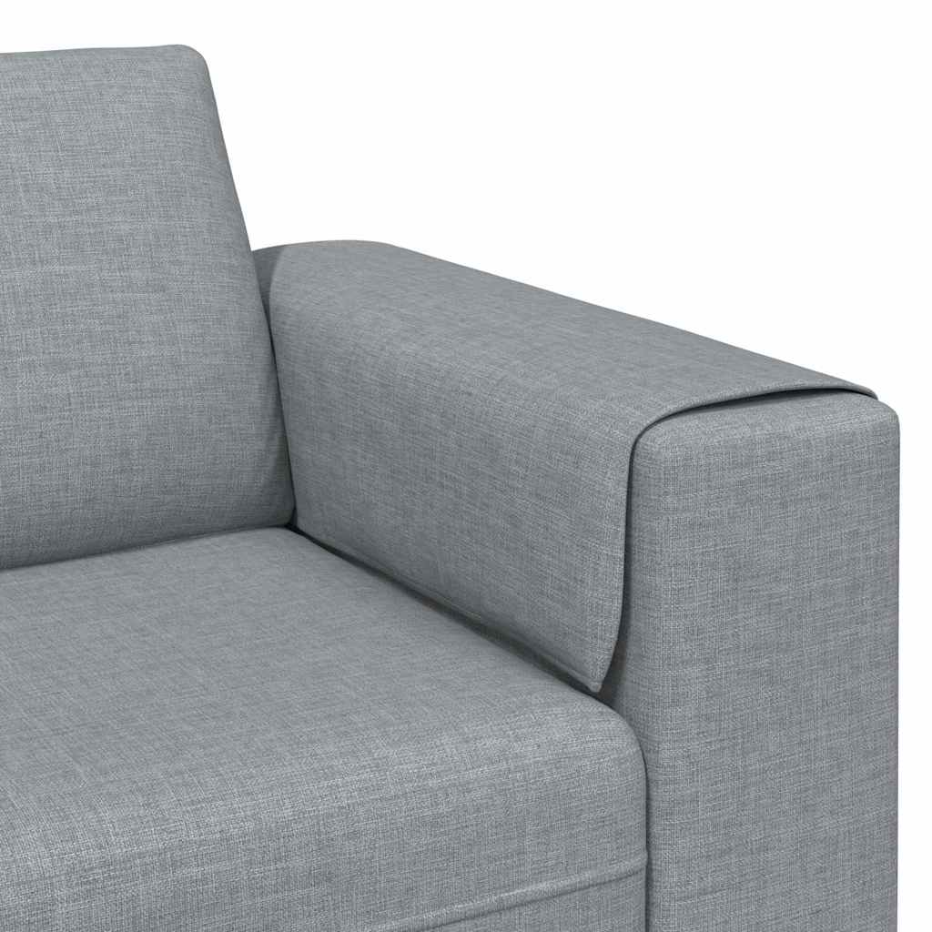 Wohnzimmer Couch Hellgrau 250 x 77 x 76 cm Polyester