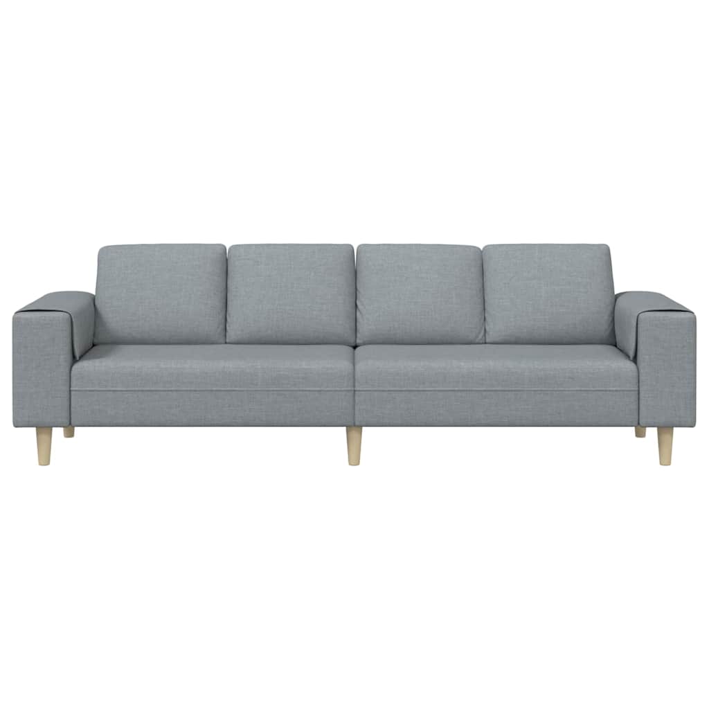 Wohnzimmer Couch Hellgrau 250 x 77 x 76 cm Polyester