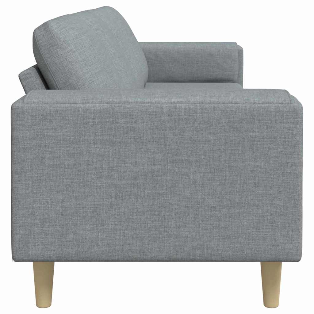 Wohnzimmer Couch Hellgrau 250 x 77 x 76 cm Polyester