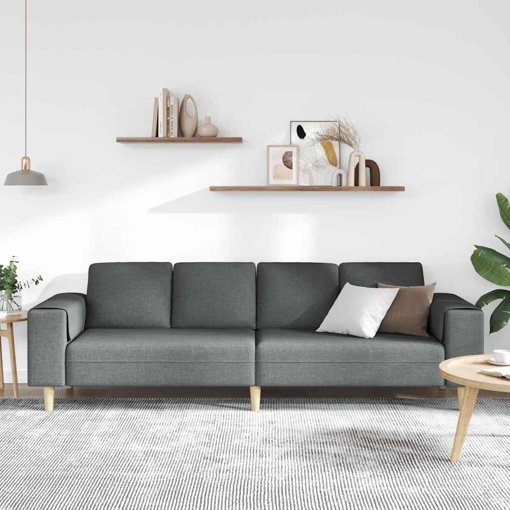 Wohnzimmer Couch Dunkelgrau 250 x 77 x 76 cm Polyester