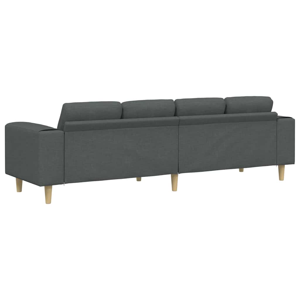 Wohnzimmer Couch Dunkelgrau 250 x 77 x 76 cm Polyester