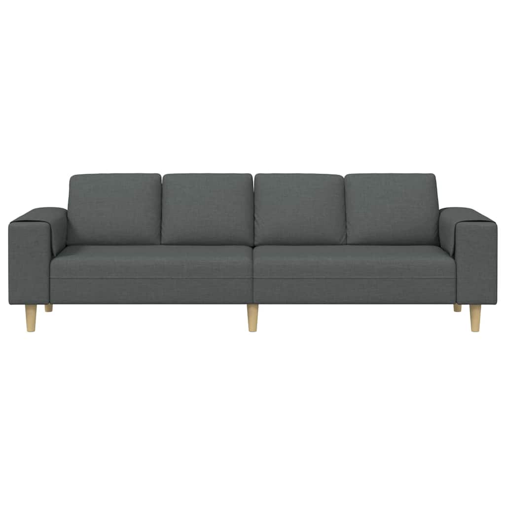 Wohnzimmer Couch Dunkelgrau 250 x 77 x 76 cm Polyester