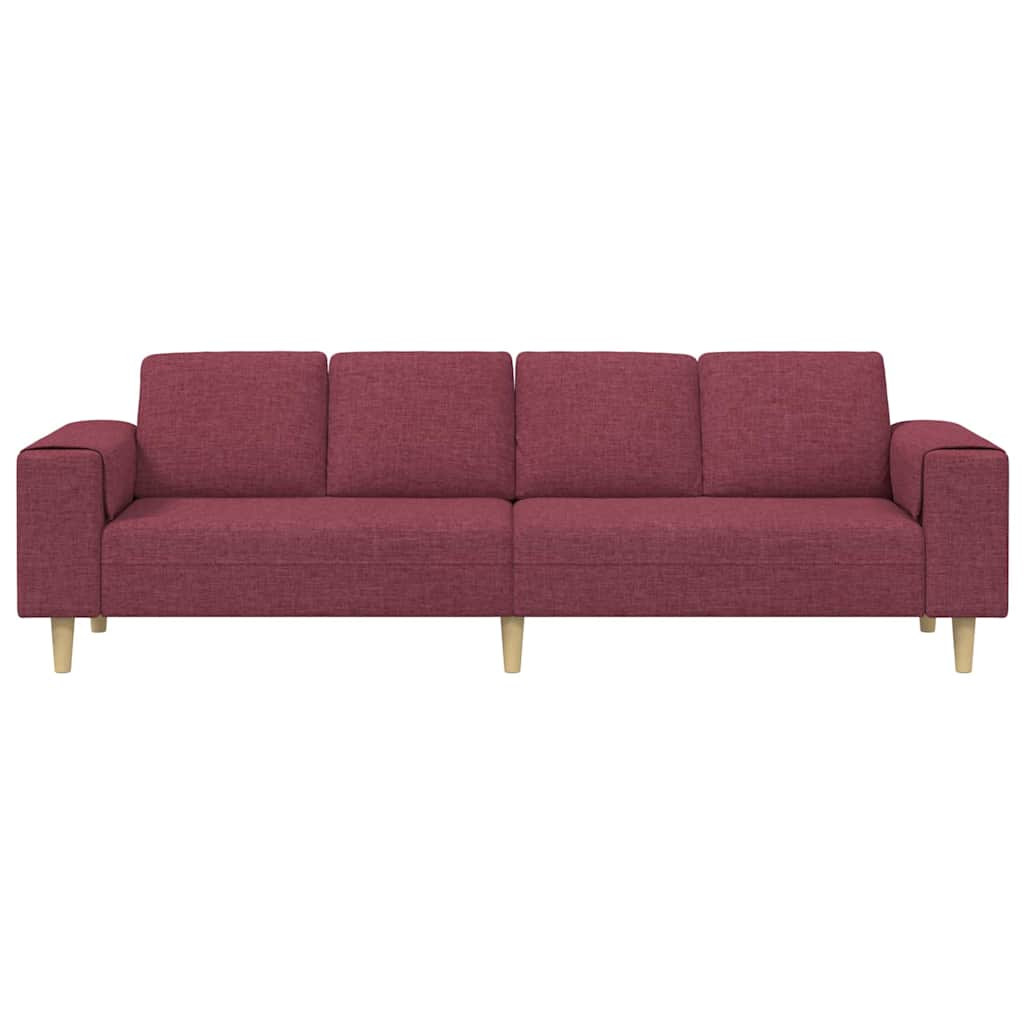 Wohnzimmer Couch Weinrot 250 x 77 x 76 cm Polyester