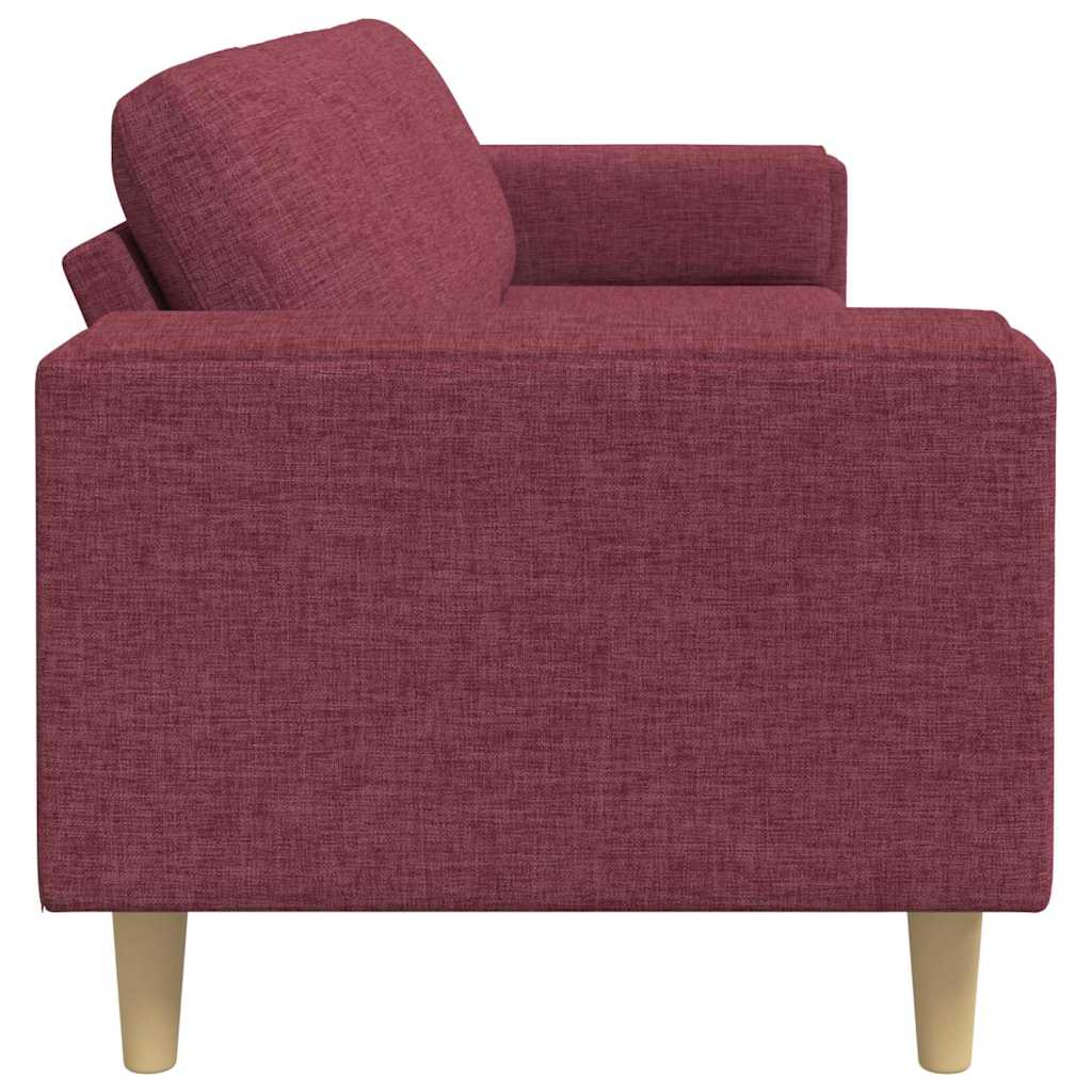 Wohnzimmer Couch Weinrot 250 x 77 x 76 cm Polyester
