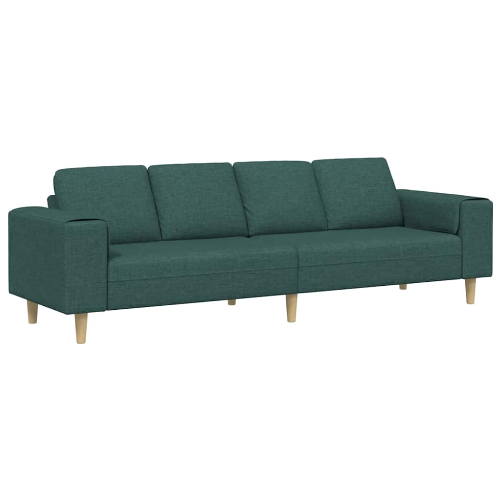 Wohnzimmer Couch Dunkelgrün 250 x 77 x 76 cm Polyester