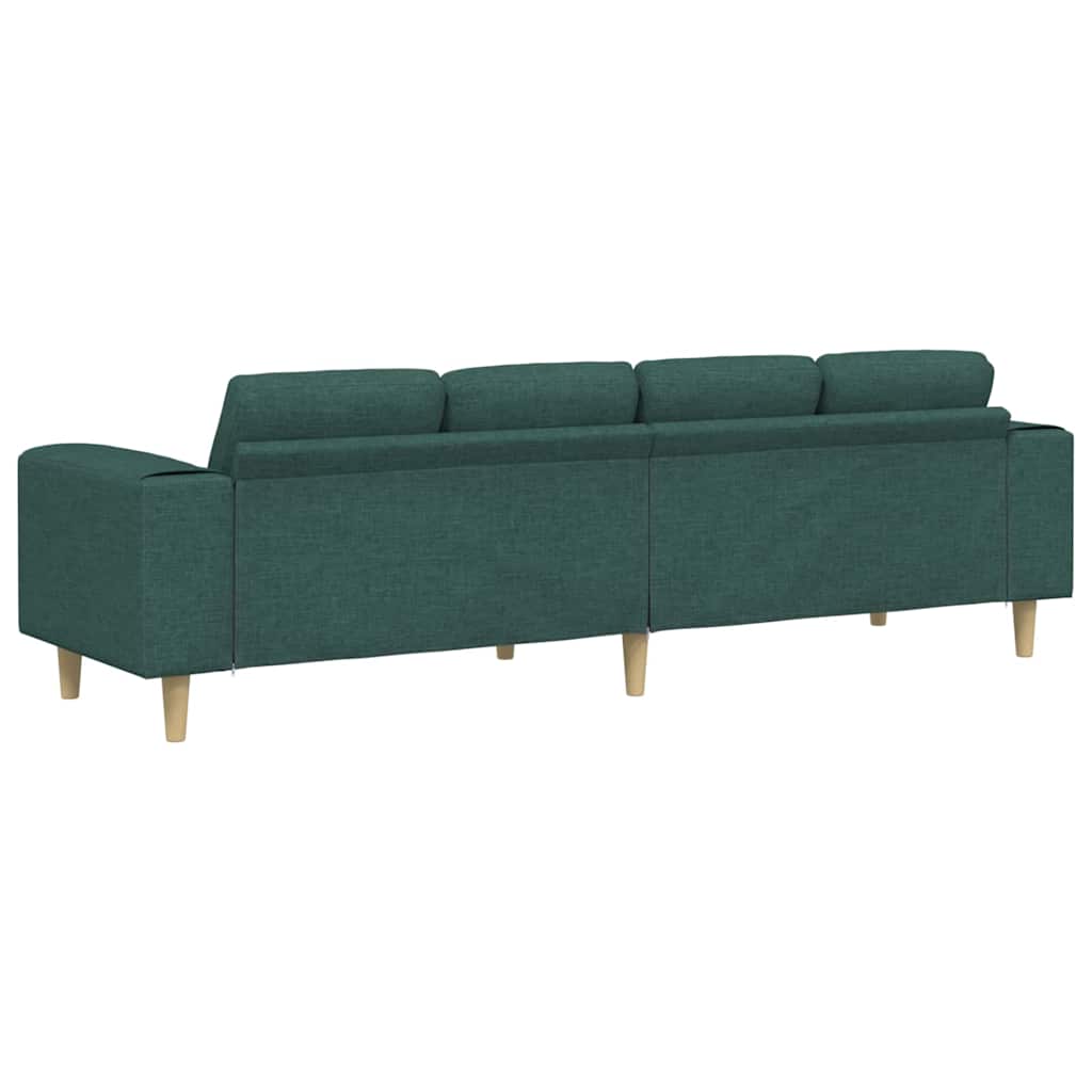 Wohnzimmer Couch Dunkelgrün 250 x 77 x 76 cm Polyester