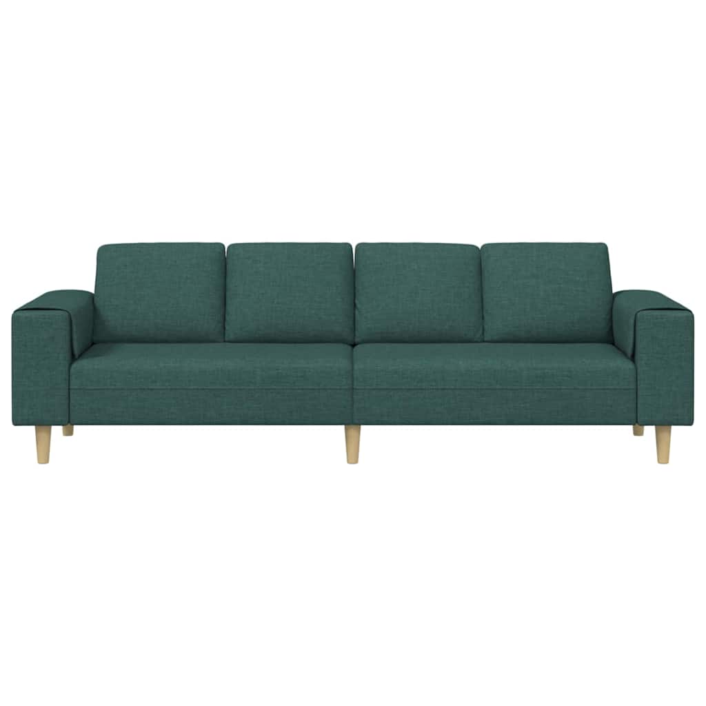 Wohnzimmer Couch Dunkelgrün 250 x 77 x 76 cm Polyester