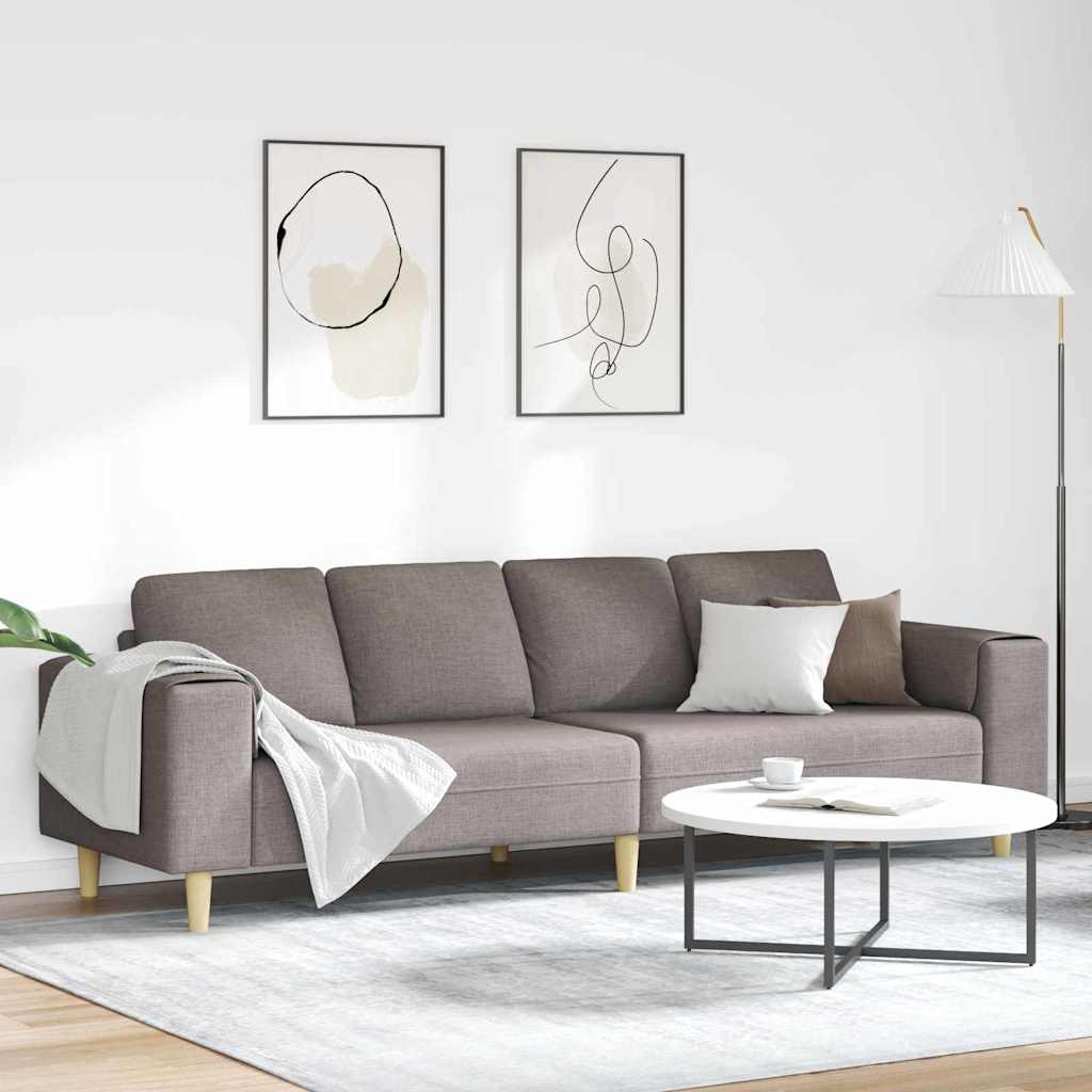 Wohnzimmer Couch Taupe 250 x 77 x 76 cm Polyester