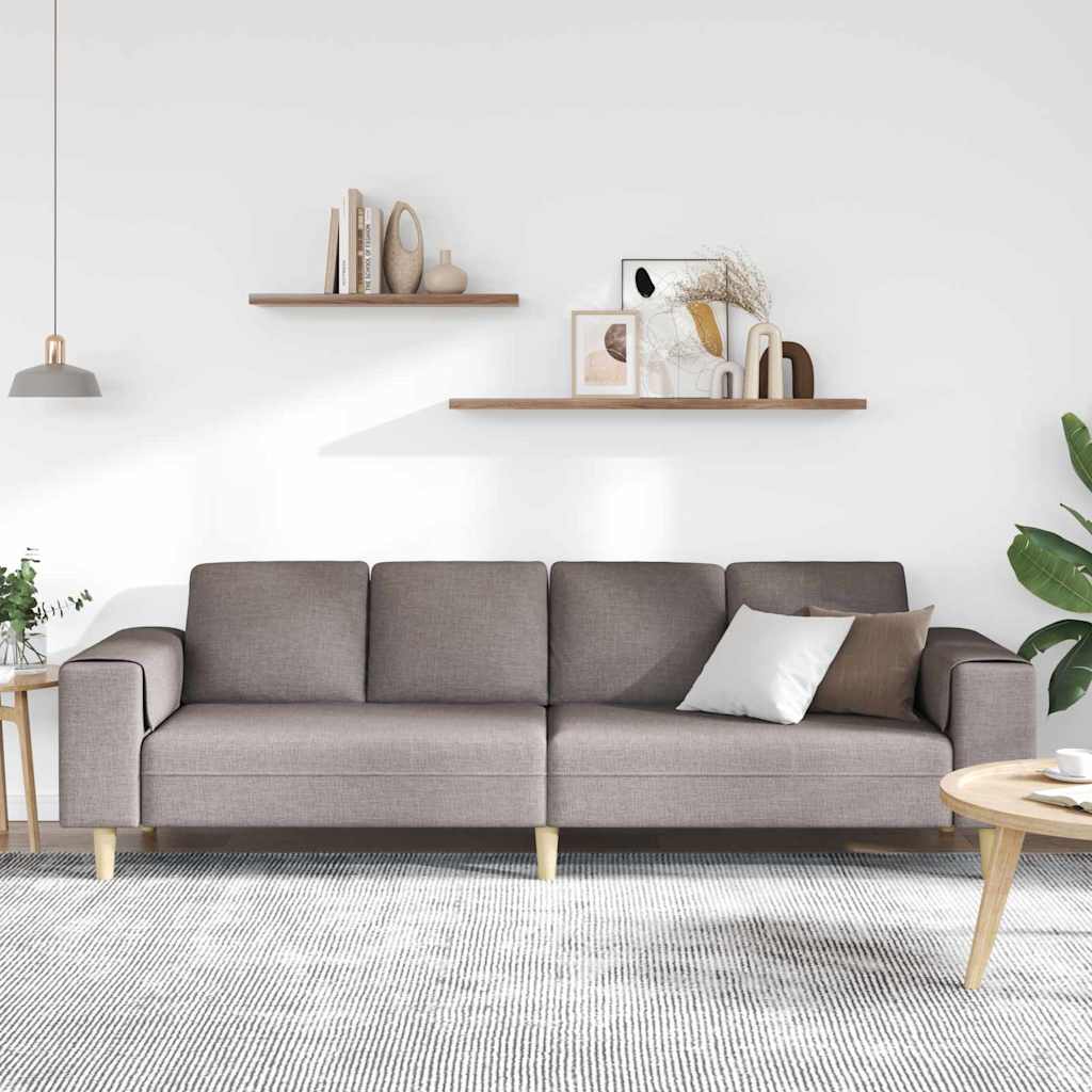 Wohnzimmer Couch Taupe 250 x 77 x 76 cm Polyester