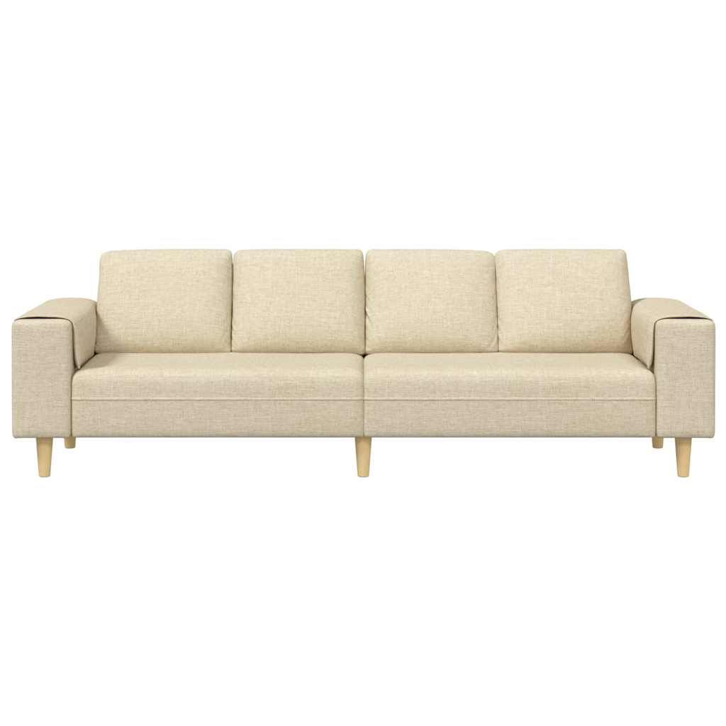 Wohnzimmer Couch Creme 250 x 77 x 76 cm Polyester