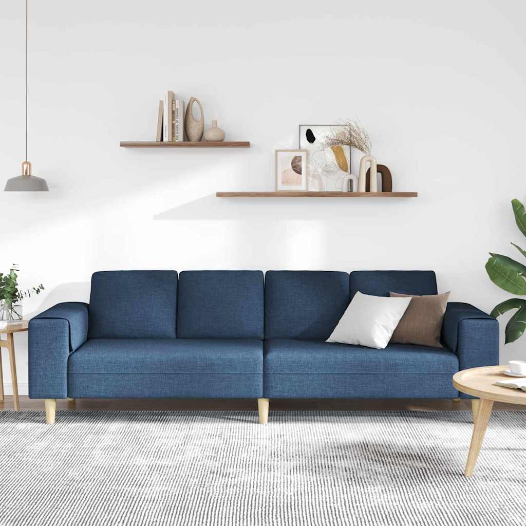 Wohnzimmer Couch Blau 250 x 77 x 76 cm Polyester