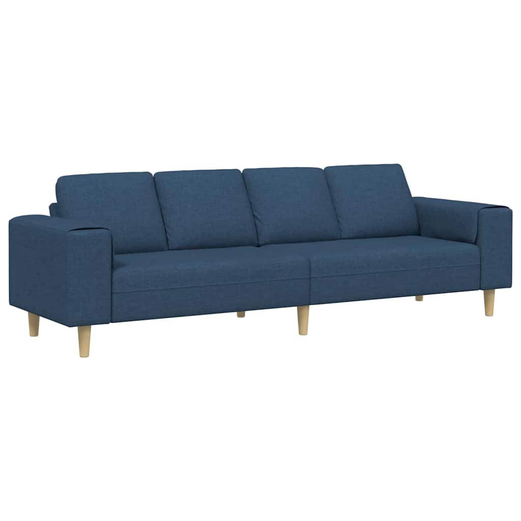 Wohnzimmer Couch Blau 250 x 77 x 76 cm Polyester