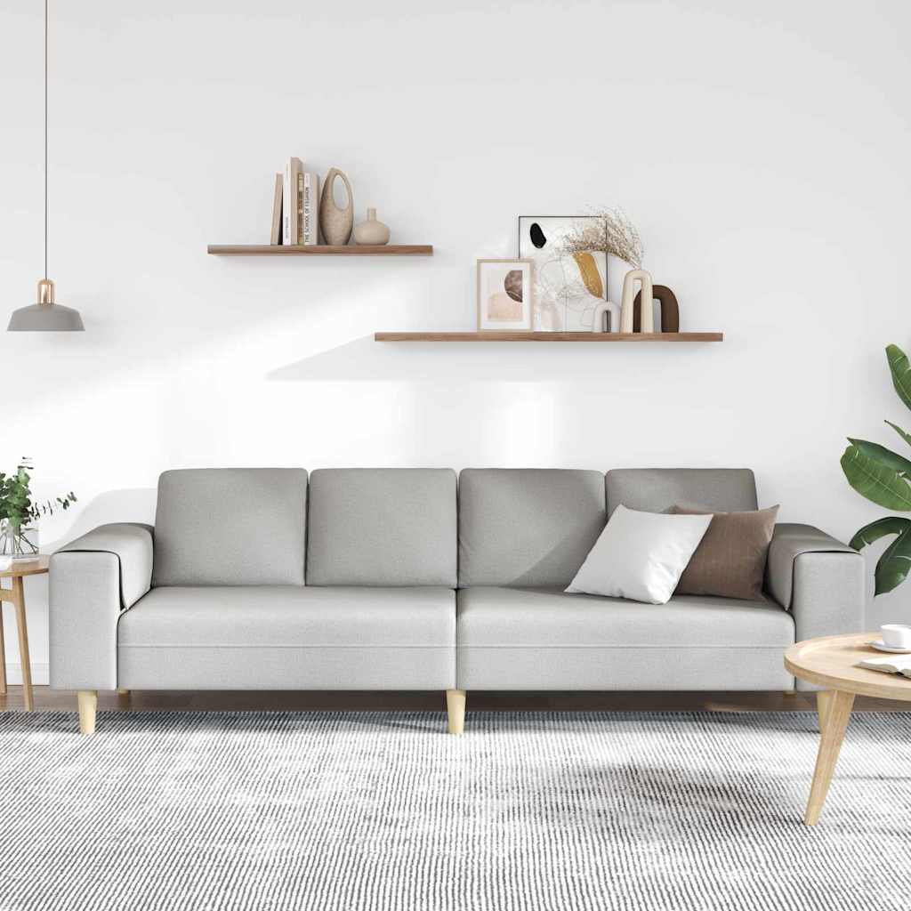 Wohnzimmer Couch Wolkengrau 250 x 77 x 76 cm Polyester
