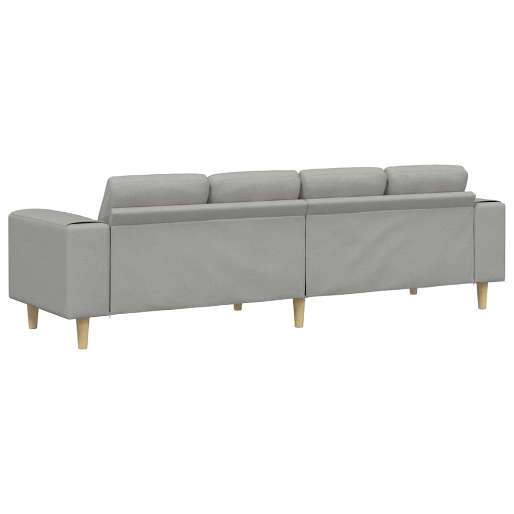 Wohnzimmer Couch Wolkengrau 250 x 77 x 76 cm Polyester