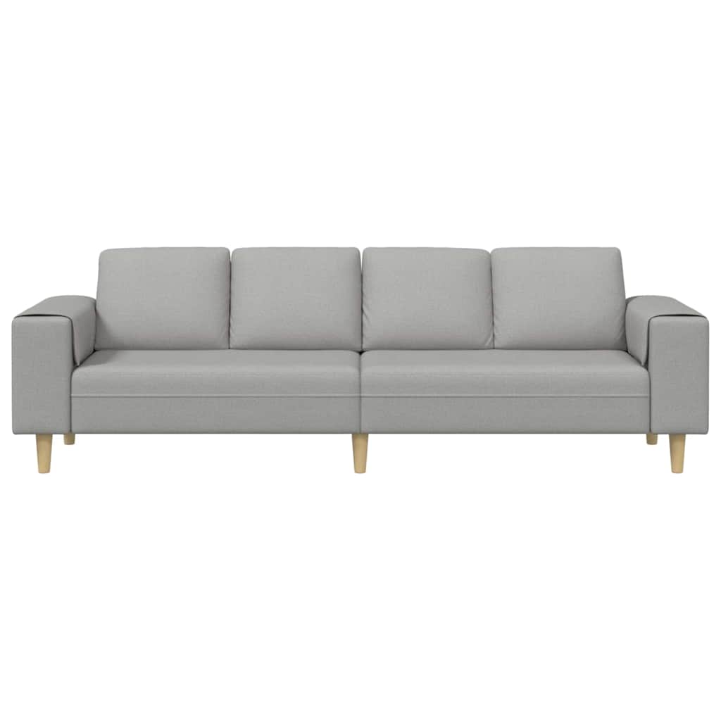 Wohnzimmer Couch Wolkengrau 250 x 77 x 76 cm Polyester