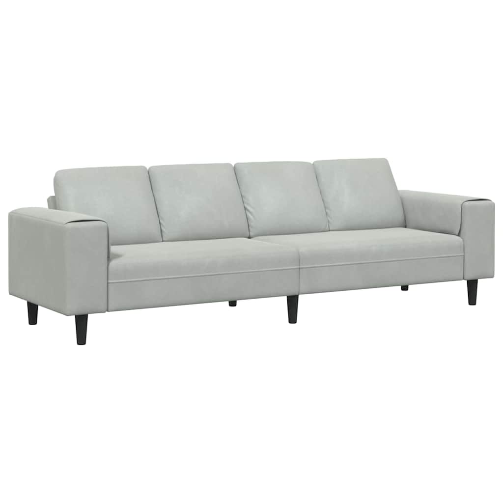 Wohnzimmer Couch Hellgrau 250 x 77 x 76 cm