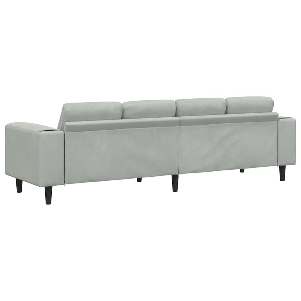 Wohnzimmer Couch Hellgrau 250 x 77 x 76 cm