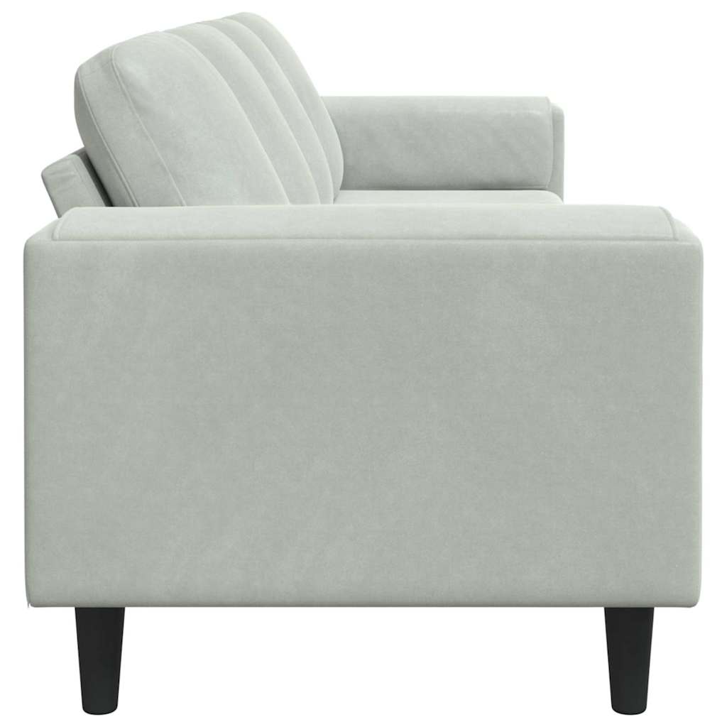 Wohnzimmer Couch Hellgrau 250 x 77 x 76 cm