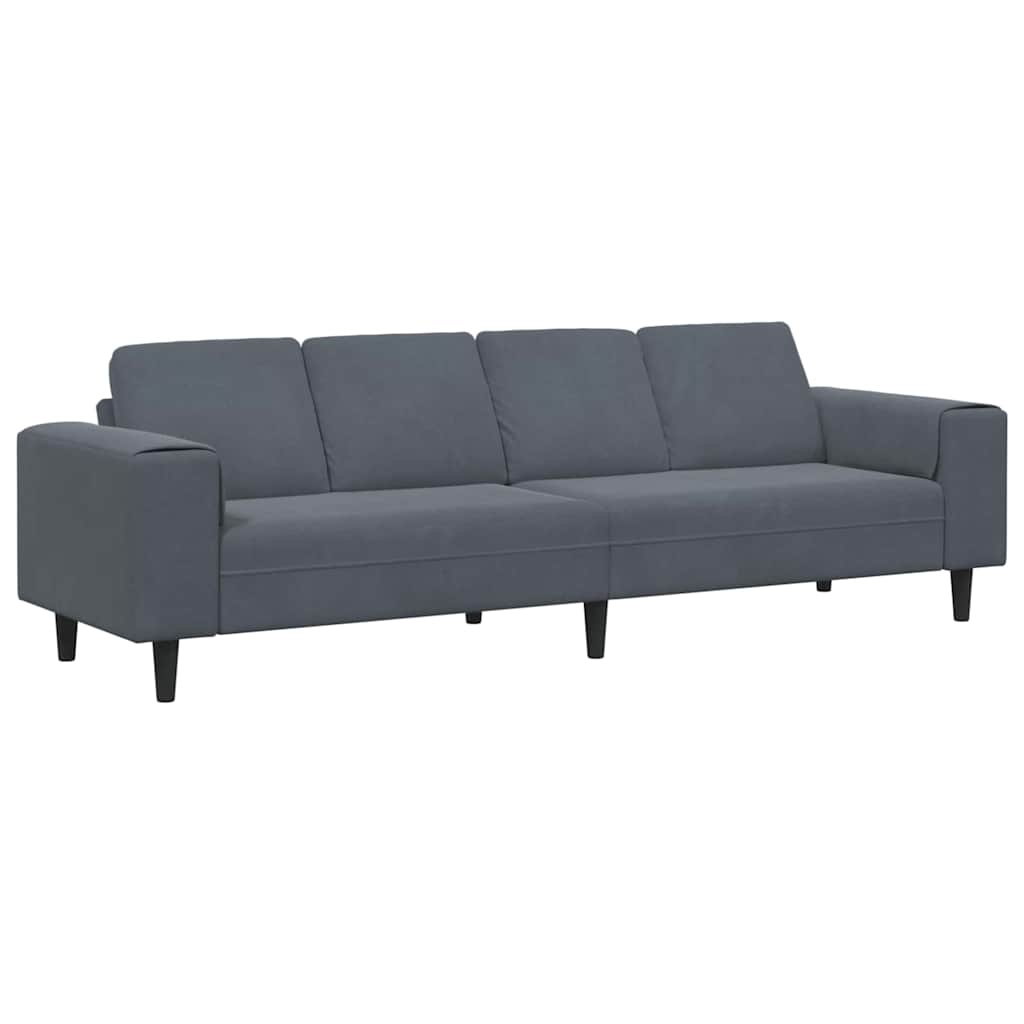Wohnzimmer Couch Dunkelgrau 250 x 77 x 76 cm