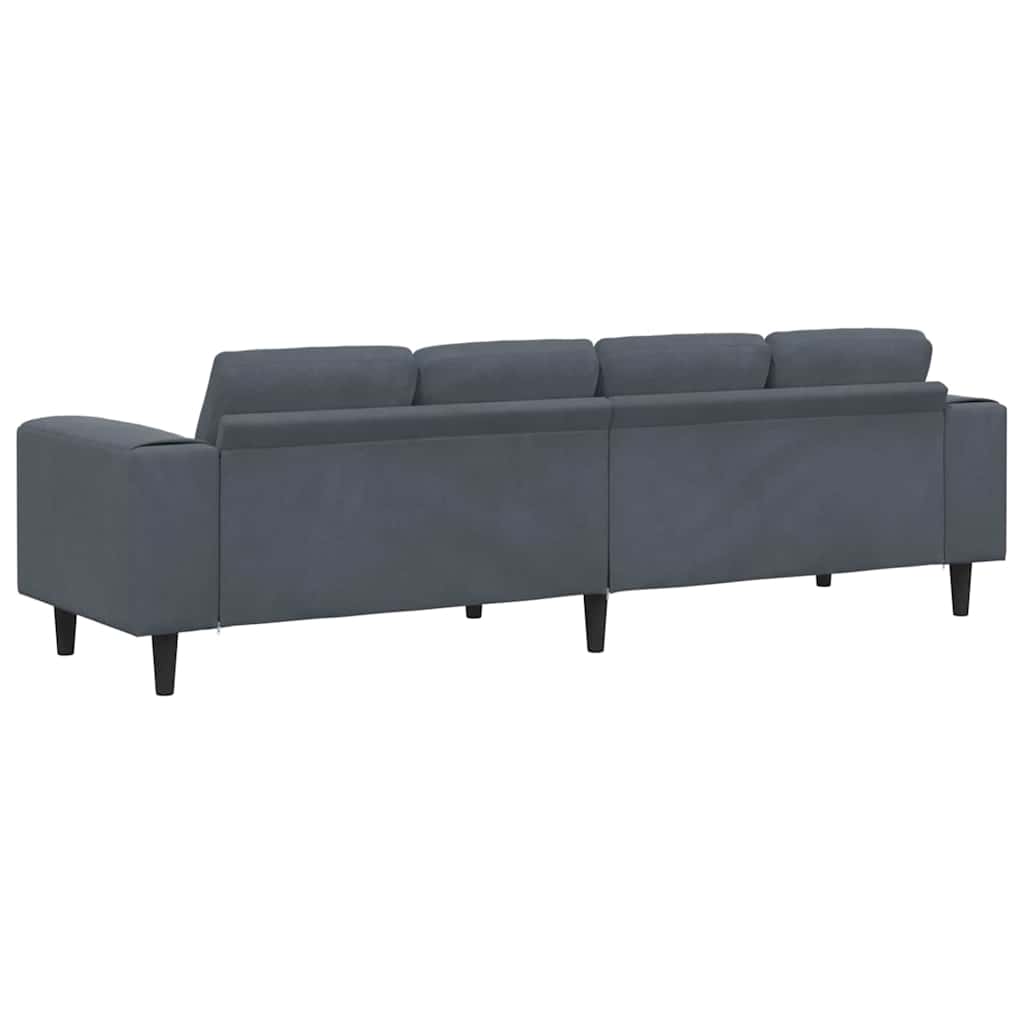 Wohnzimmer Couch Dunkelgrau 250 x 77 x 76 cm