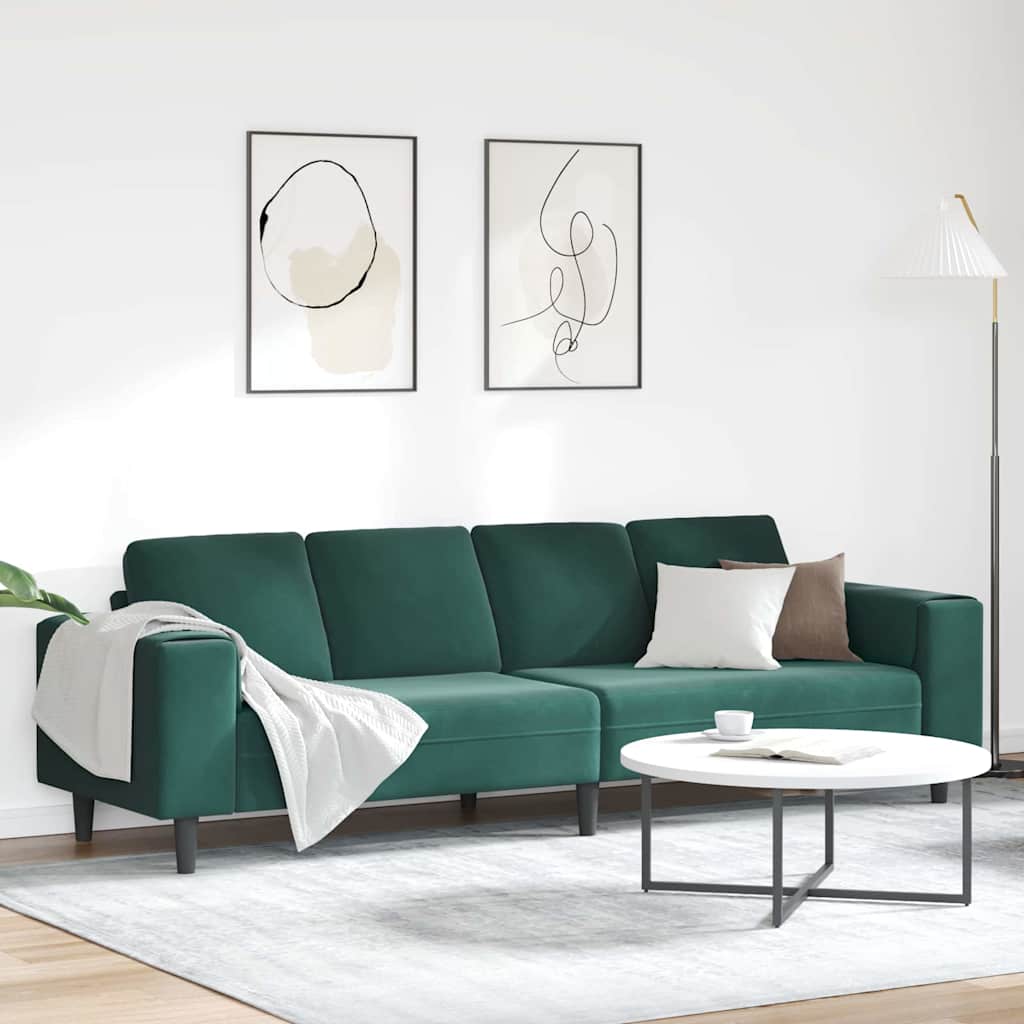 Wohnzimmer Couch Dunkelgrün 250 x 77 x 76 cm