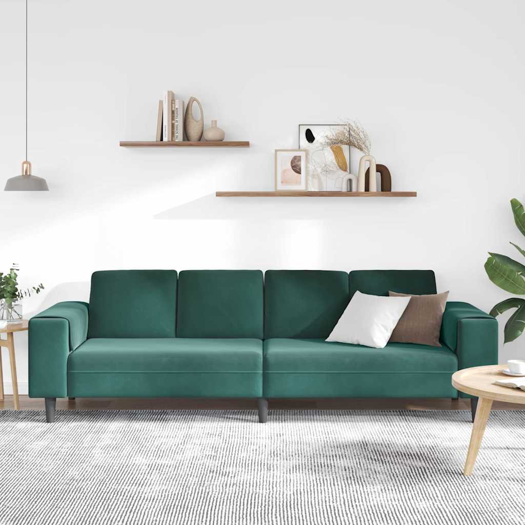 Wohnzimmer Couch Dunkelgrün 250 x 77 x 76 cm