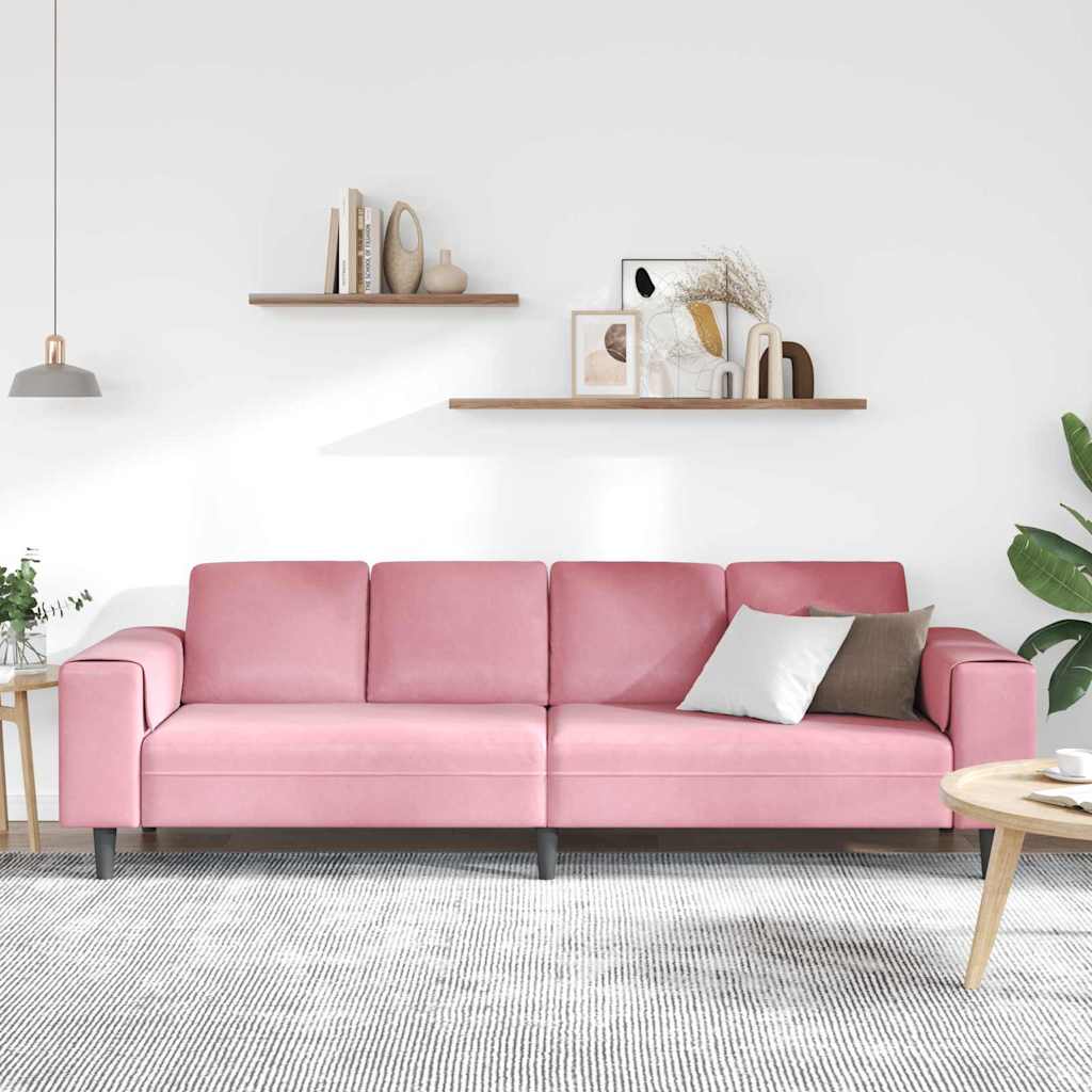 Wohnzimmer Couch Rosa 250 x 77 x 76 cm
