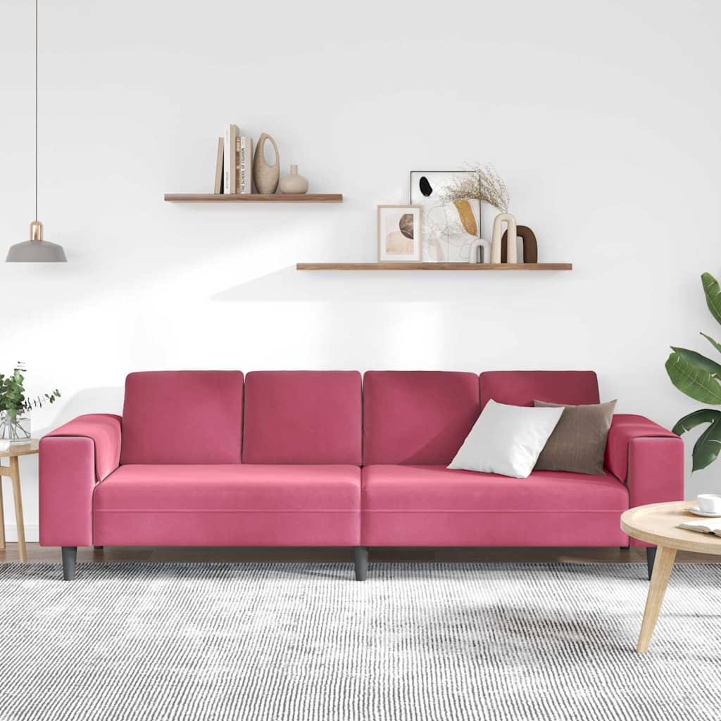 Wohnzimmer Couch Weinrot 250 x 77 x 76 cm