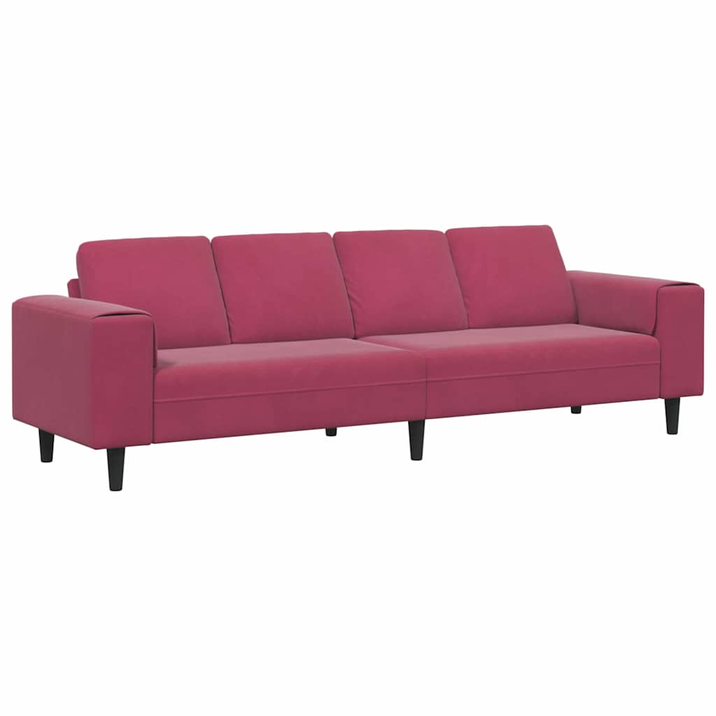 Wohnzimmer Couch Weinrot 250 x 77 x 76 cm