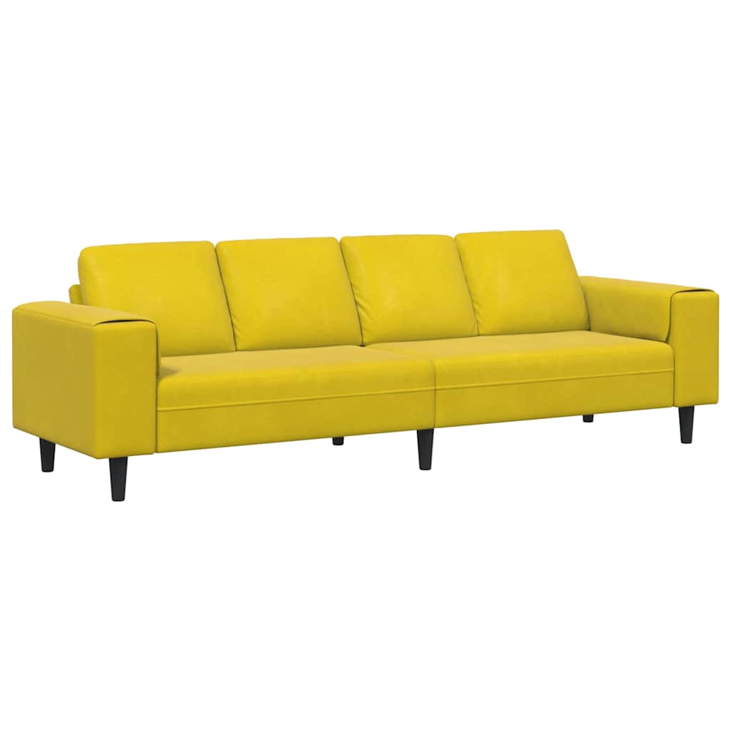 Wohnzimmer Couch Gelb 250 x 77 x 76 cm