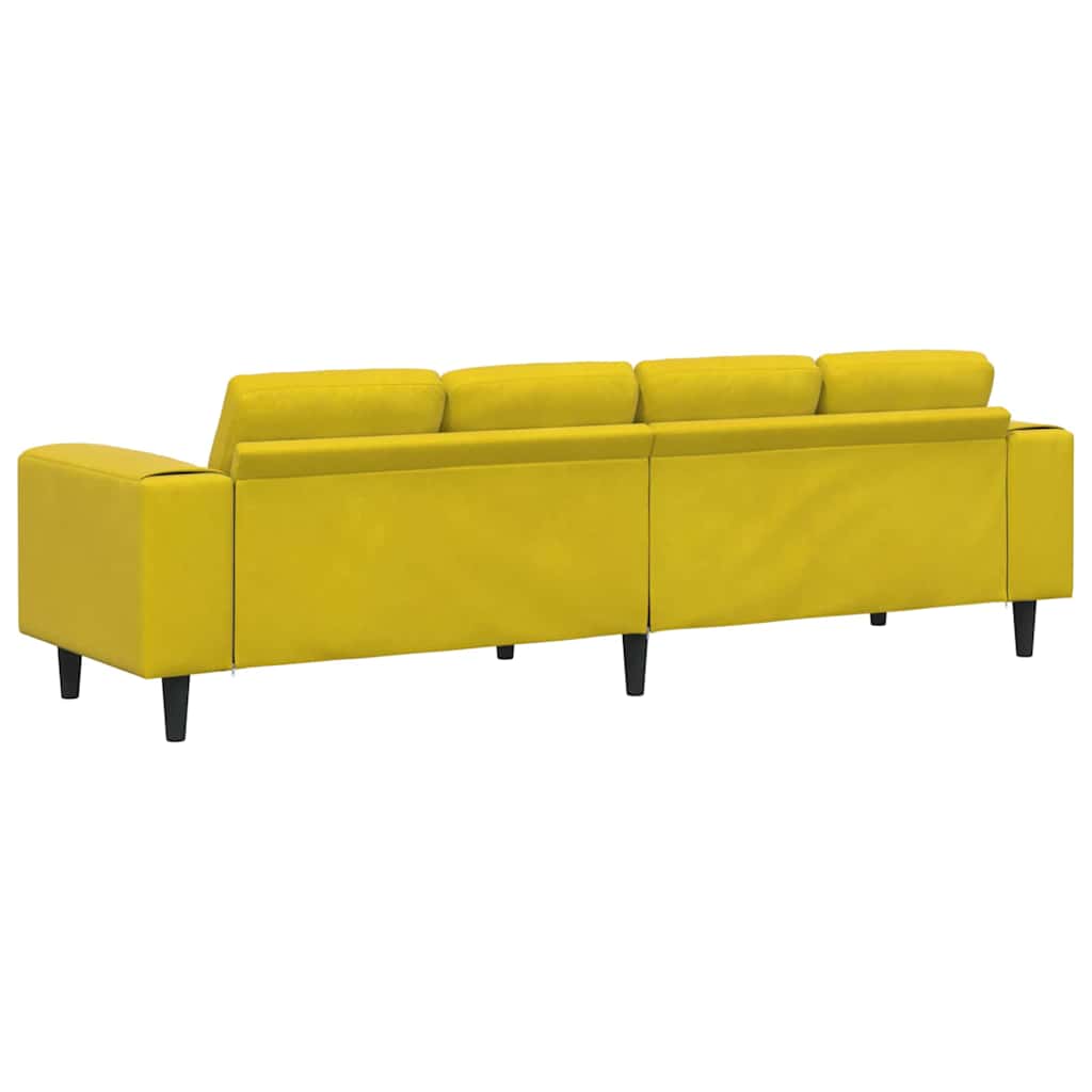 Wohnzimmer Couch Gelb 250 x 77 x 76 cm