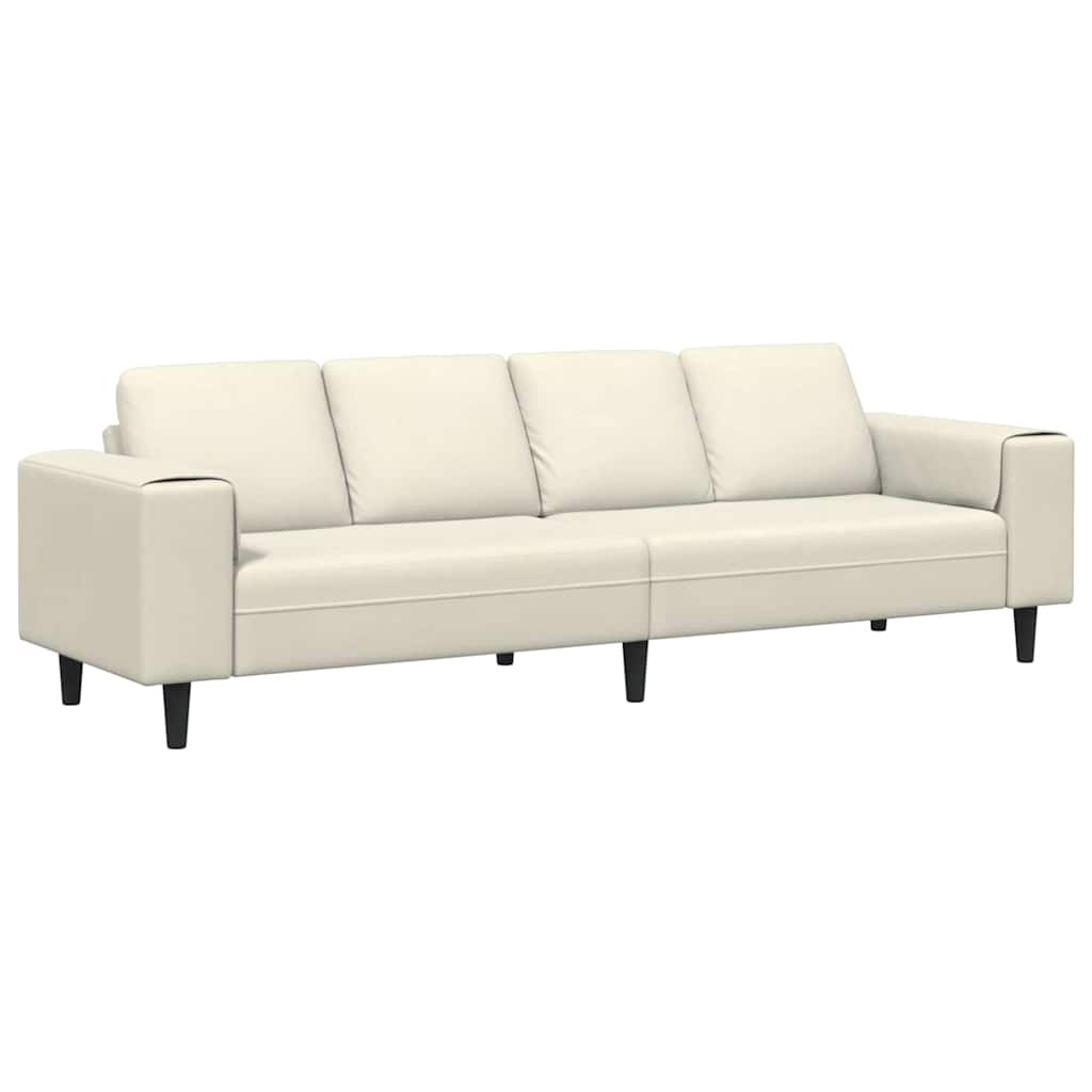 Wohnzimmer Couch Creme 250 x 77 x 76 cm