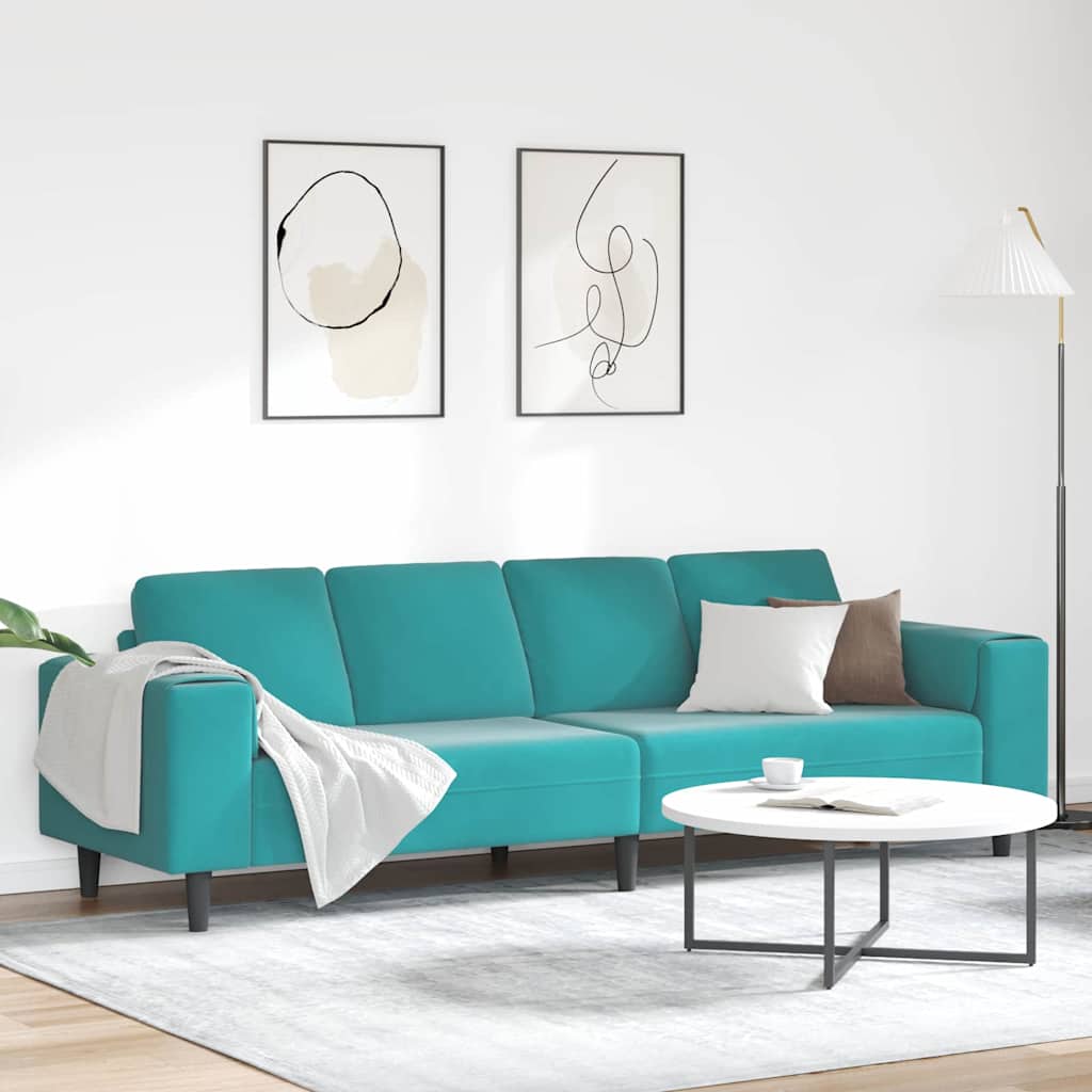 Wohnzimmer Couch Türkis 250 x 188 x 76 cm