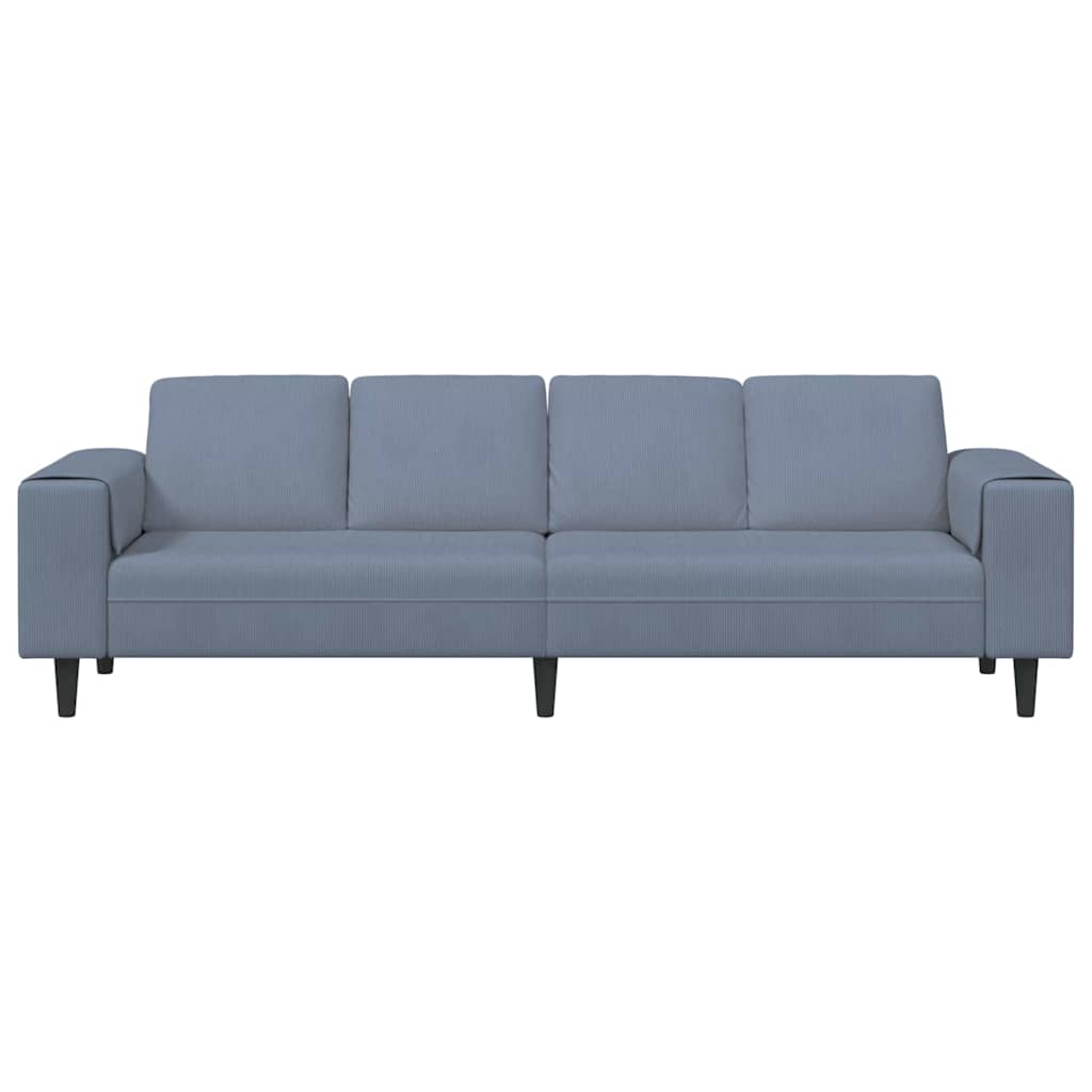 Sofa Blau 250 x 77 x 76 cm Cordstoff