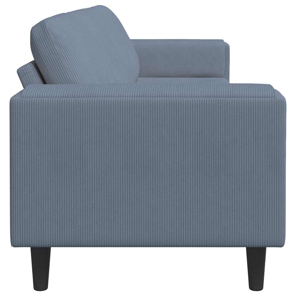 Sofa Blau 250 x 77 x 76 cm Cordstoff