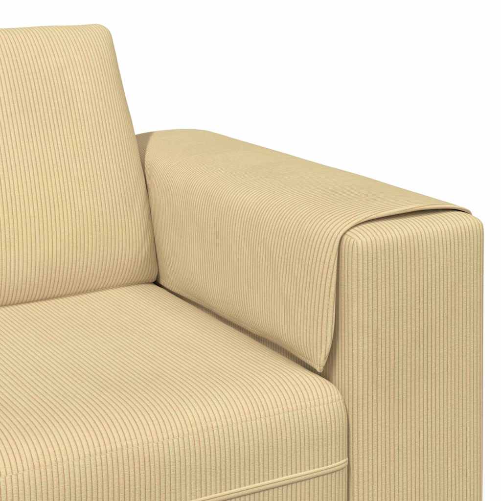 Sofa Grau-Grün 250 x 77 x 76 cm Cordstoff