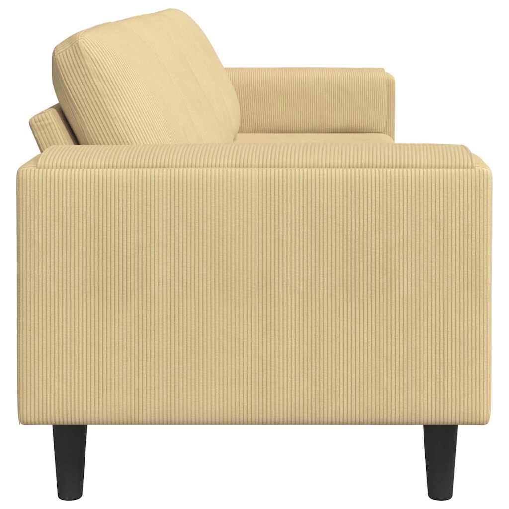 Sofa Grau-Grün 250 x 77 x 76 cm Cordstoff