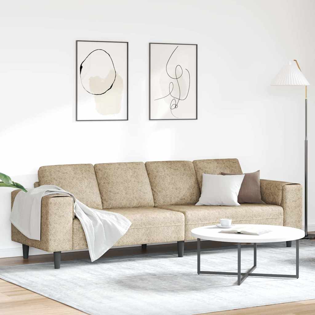 Wohnzimmer Couch Hellgrau 250 x 77 x 76 cm