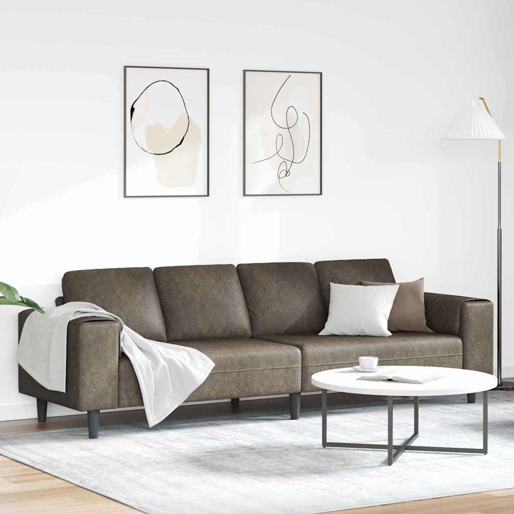 Wohnzimmer Couch Dunkelgrau 250 x 77 x 76 cm