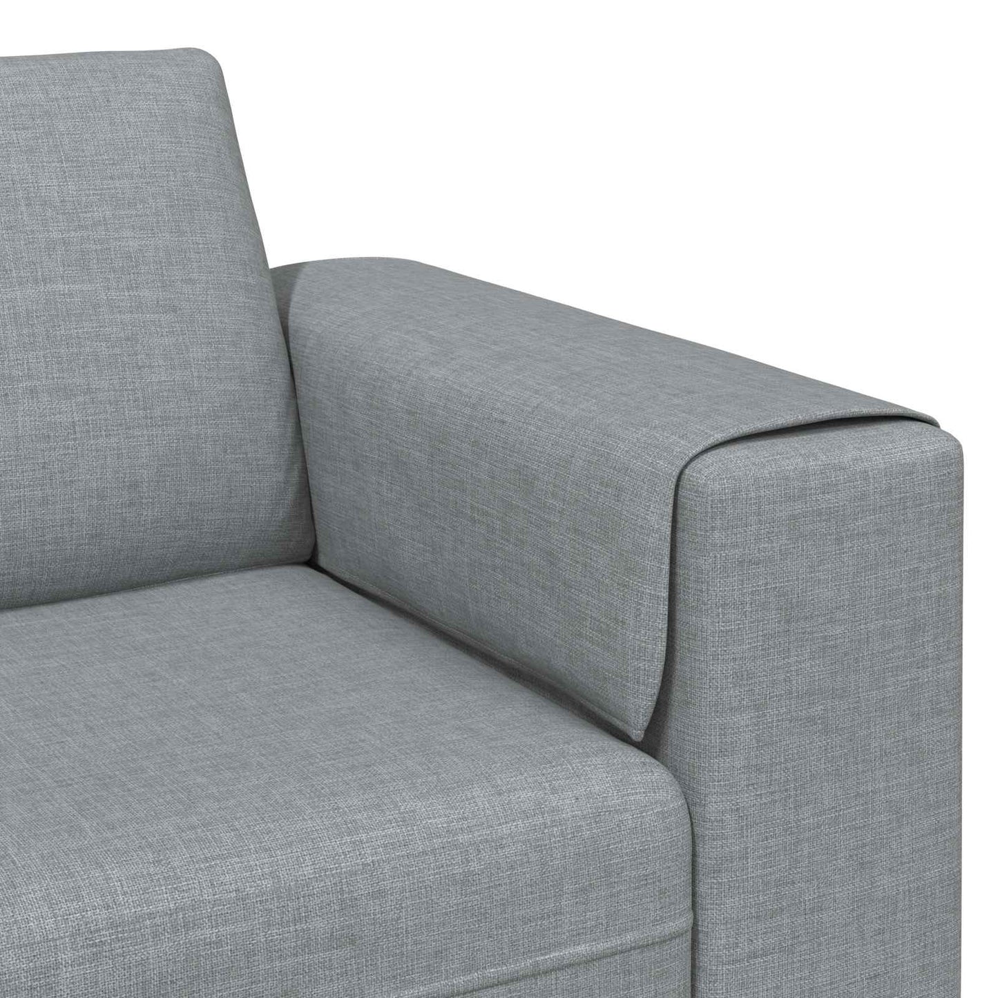 Wohnzimmer Couch 3 pcs Hellgrau Polyester