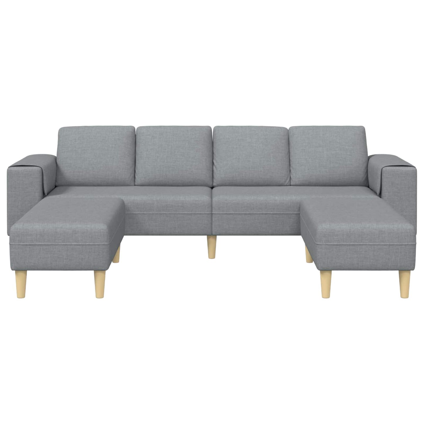 Wohnzimmer Couch 3 pcs Hellgrau Polyester