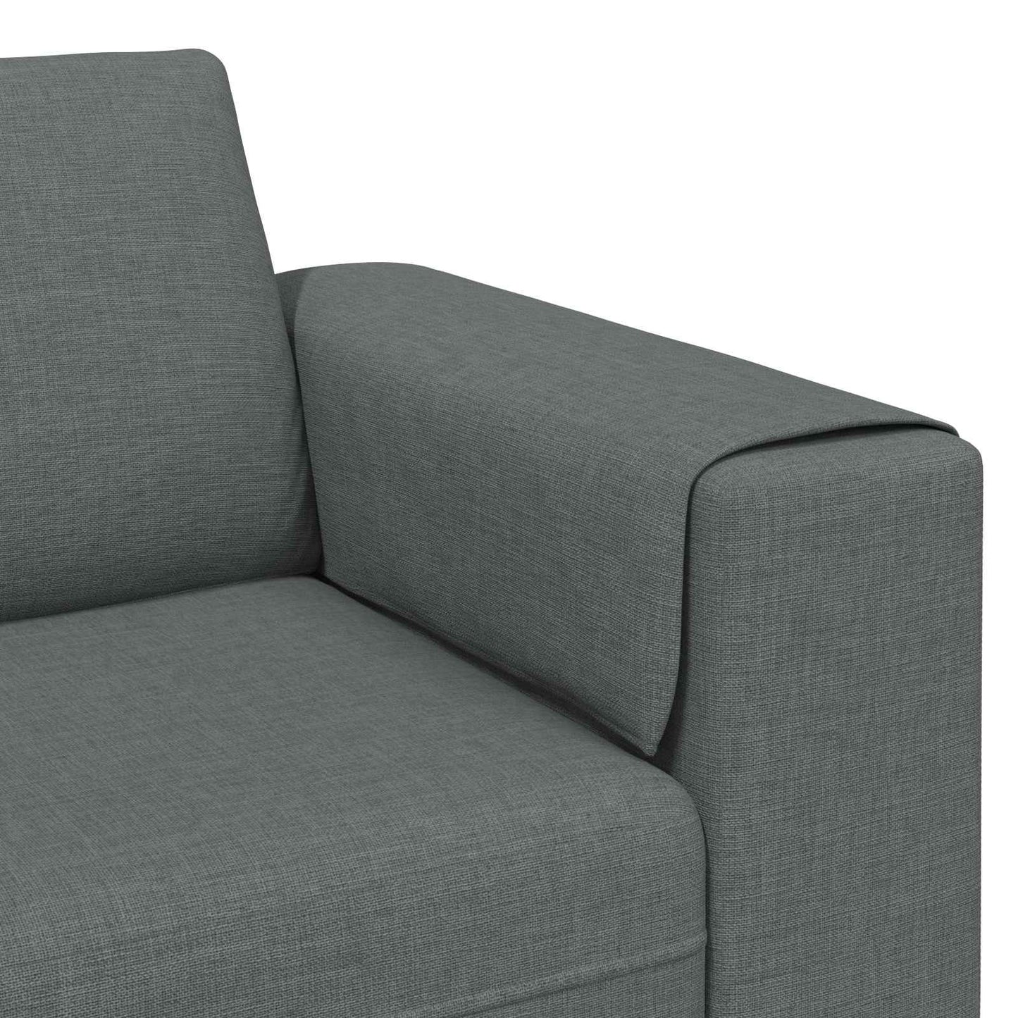 Wohnzimmer Couch 3 pcs Dunkelgrau Polyester