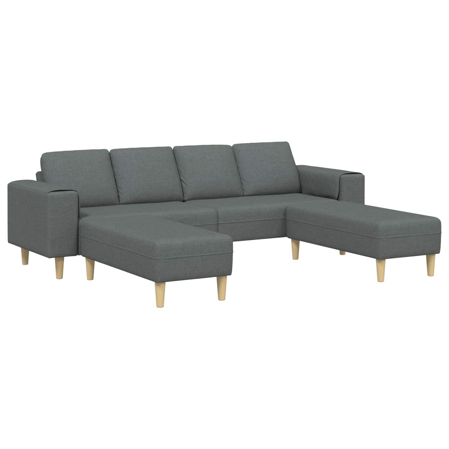 Wohnzimmer Couch 3 pcs Dunkelgrau Polyester