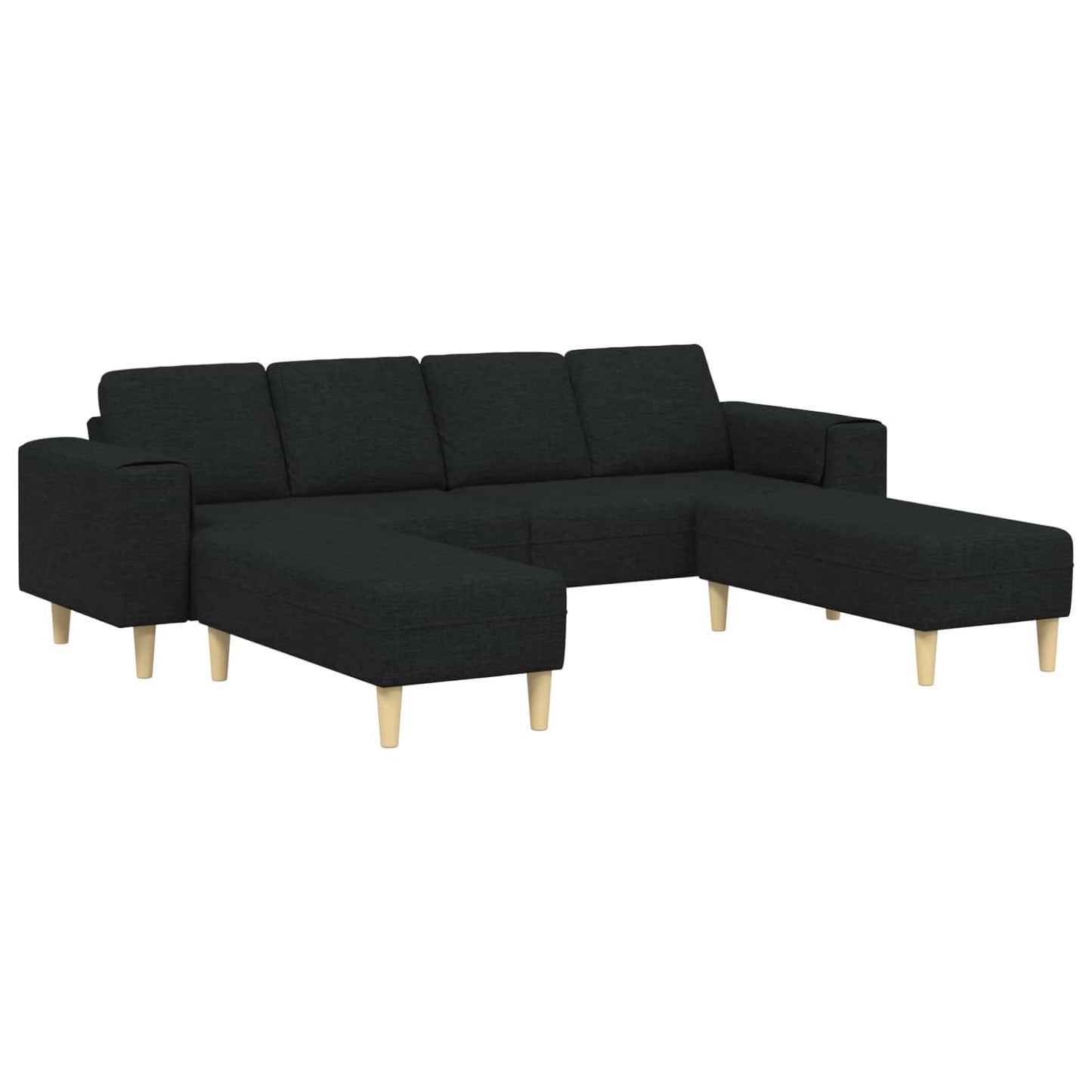 Wohnzimmer Couch 3 pcs Schwarz Polyester