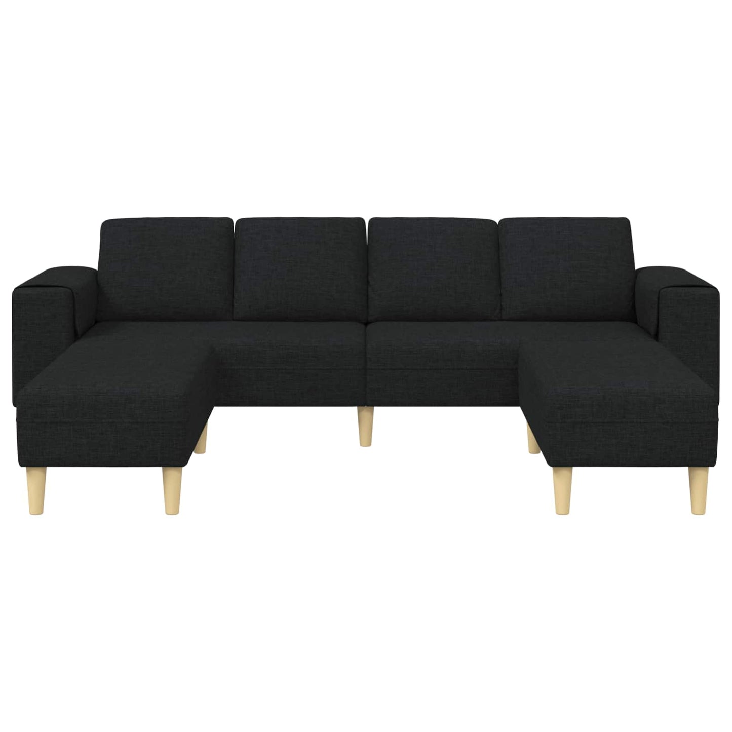 Wohnzimmer Couch 3 pcs Schwarz Polyester