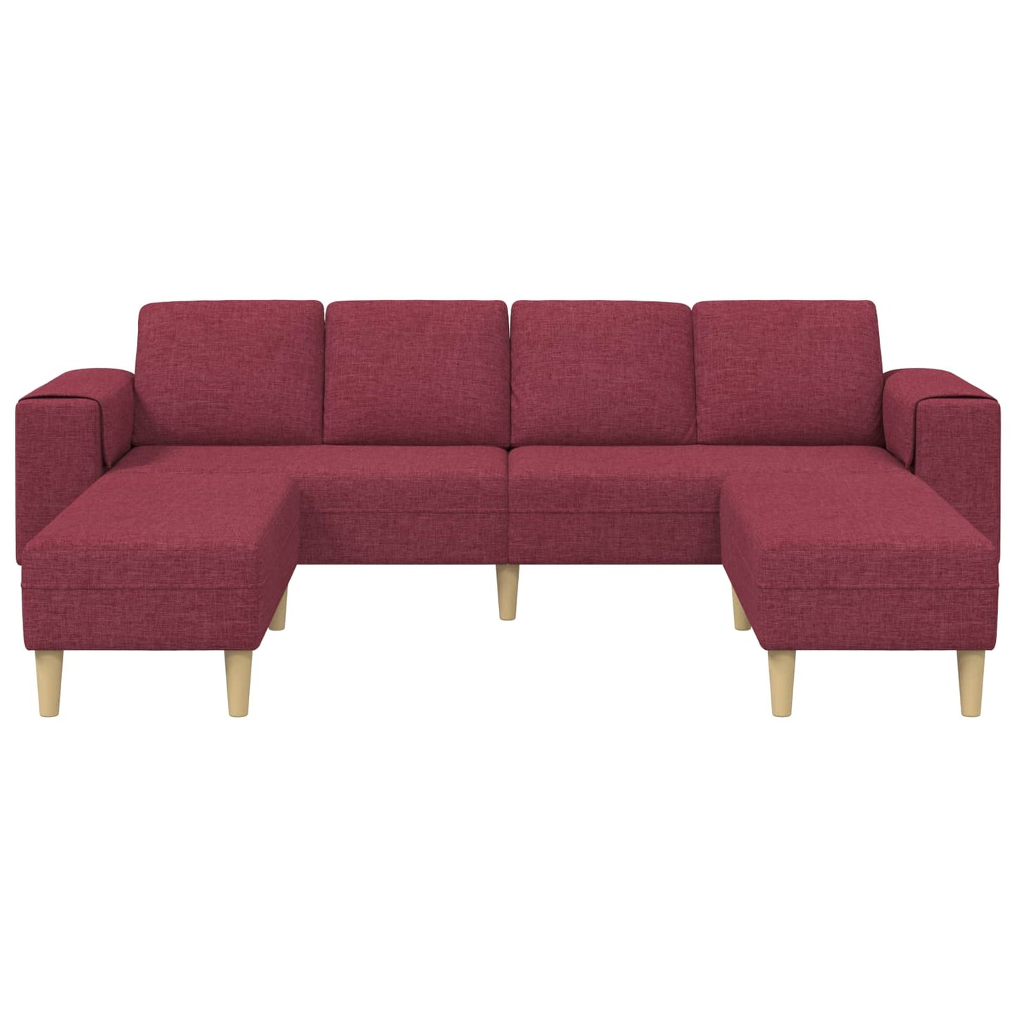Wohnzimmer Couch 3 pcs Weinrot 250 x 188 x 76 cm Polyester