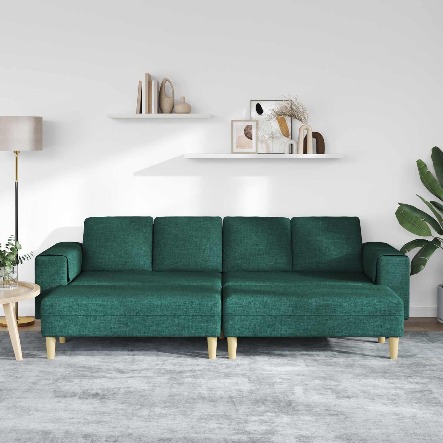Wohnzimmer Couch 3 pcs Dunkelgrün Polyester